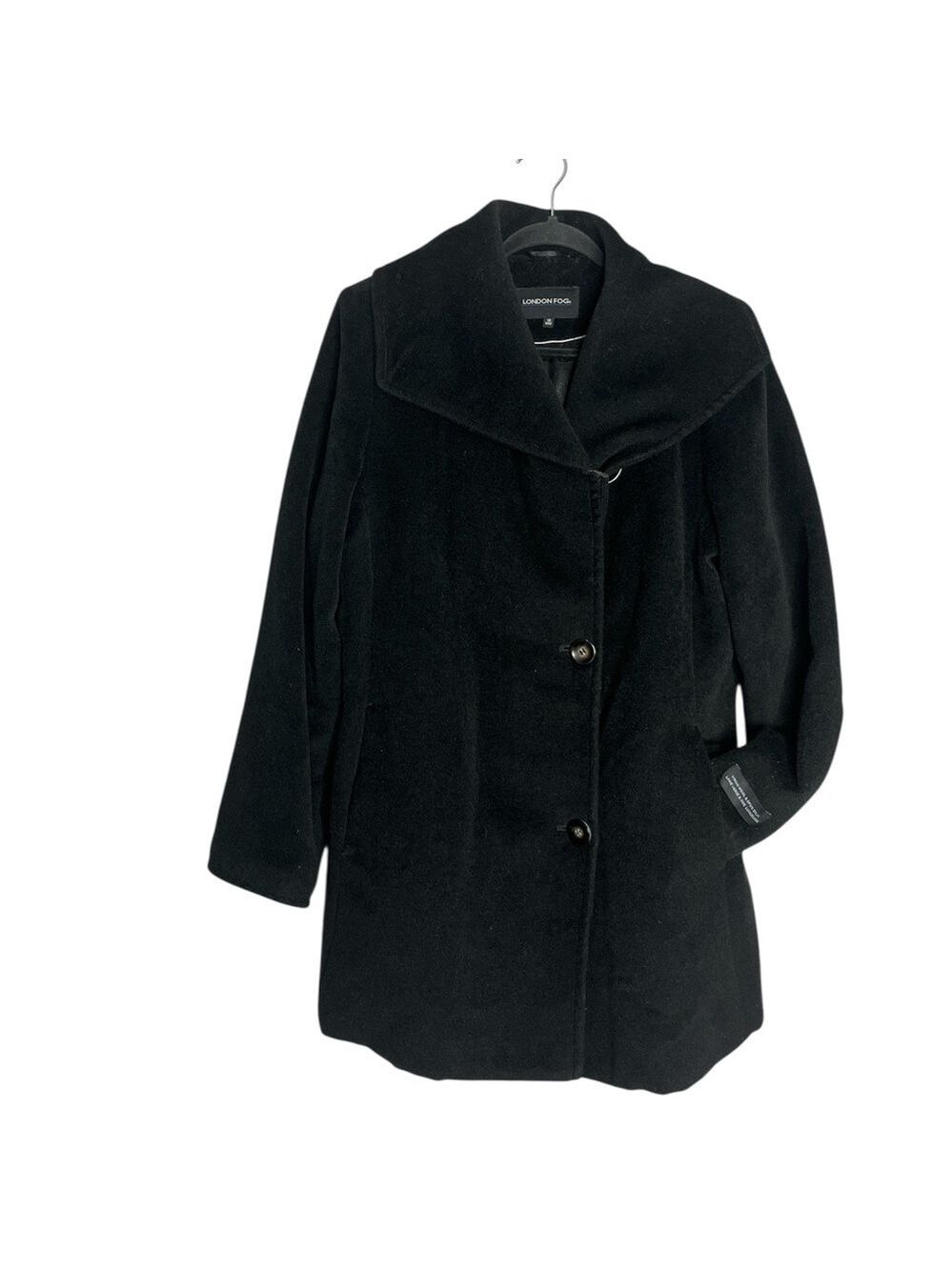 London Fog Sandra Peacoat Single Breasted Wool & Silk, size 10